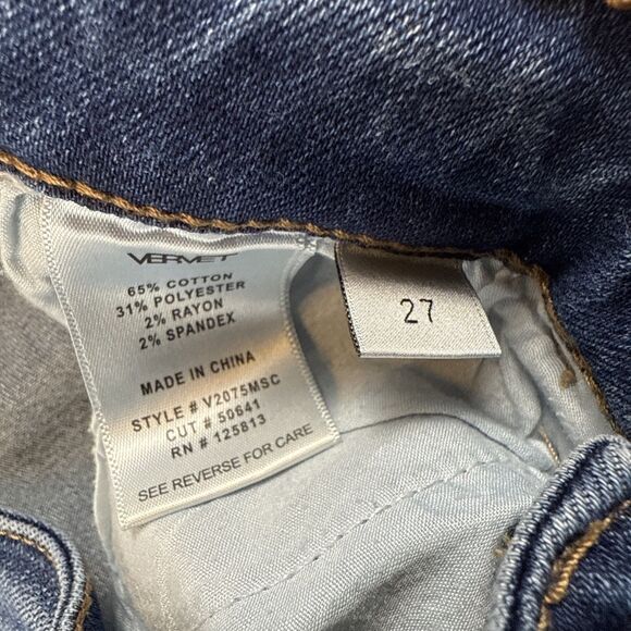 Vervet Womens Highrise Jeans Sz 27 Stretch Skinny Medium Wash Cropped - Picture 7 of 9